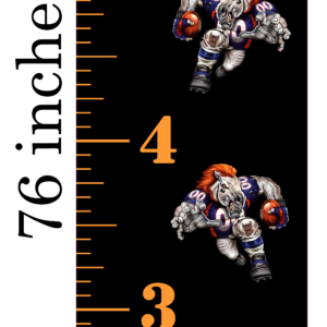 6FT Life Size Growth Chart Denver Broncos