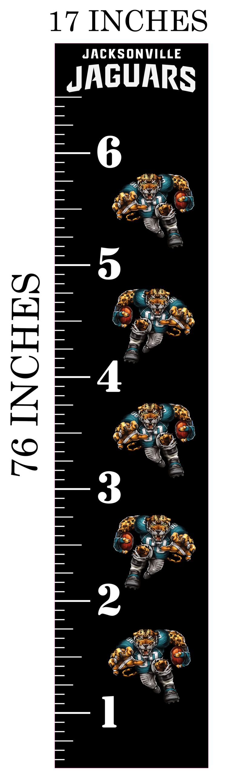 6FT Life Size Growth Chart Jacksonville Jaguars