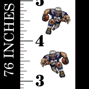 6FT Life Size Growth Chart LA Chargers