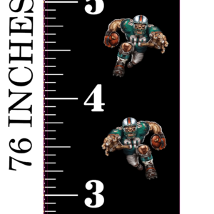 6FT Life Size Growth Chart Miami Dolphins
