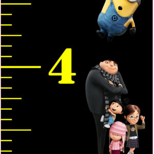 6FT Life Size Growth Chart Minions Movie
