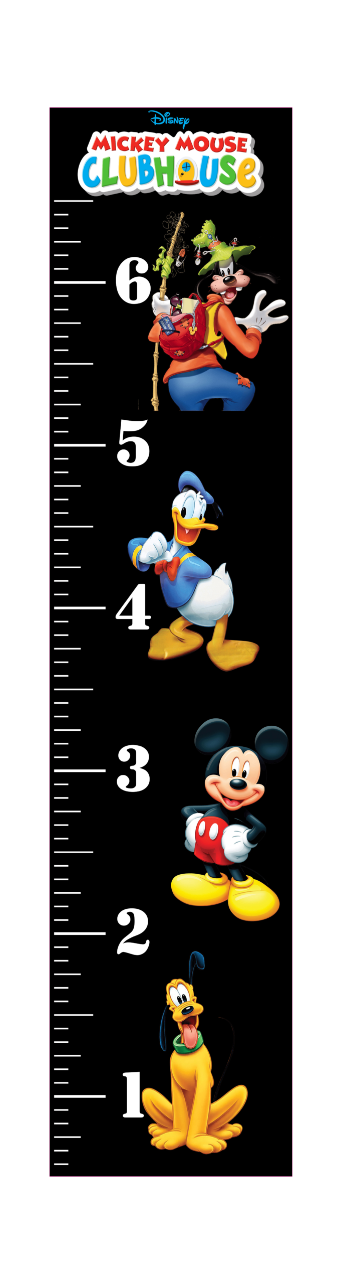 6FT Life Size Growth Chart Mickey Mouse Club House