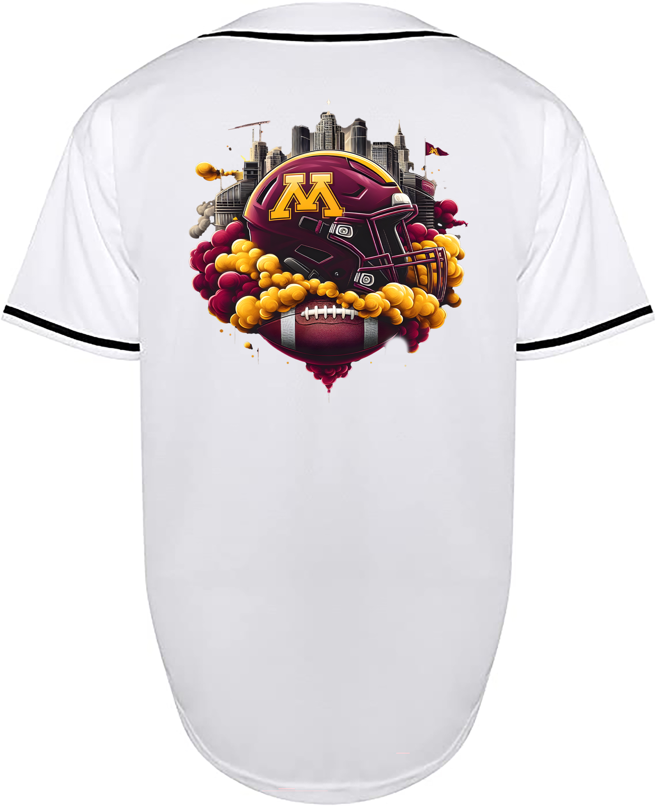 Custom Minnesota Golden Gophers Helmet Jersey