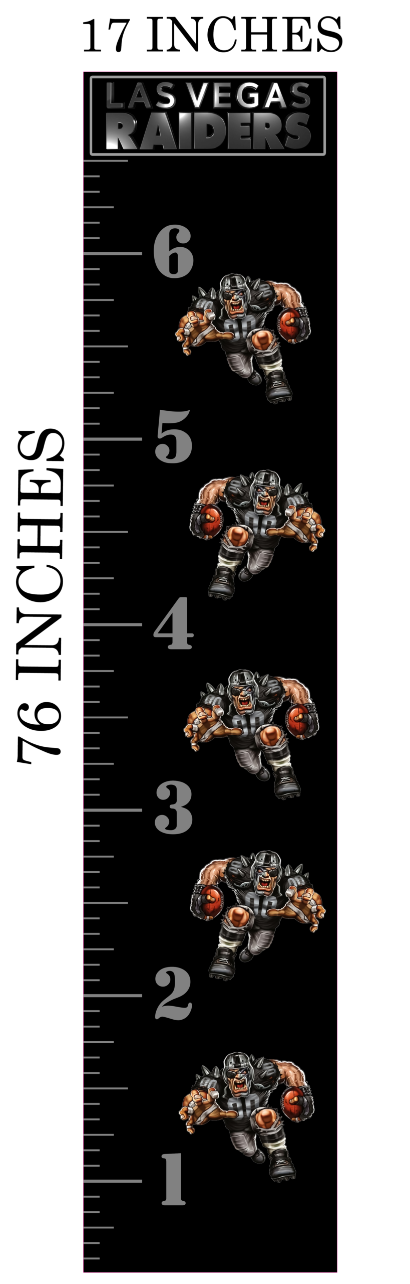 6FT Life Size Growth Chart Las Vegas Raiders