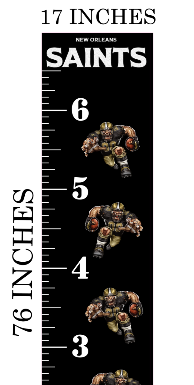 6FT Life Size Growth Chart New Orleans Saints