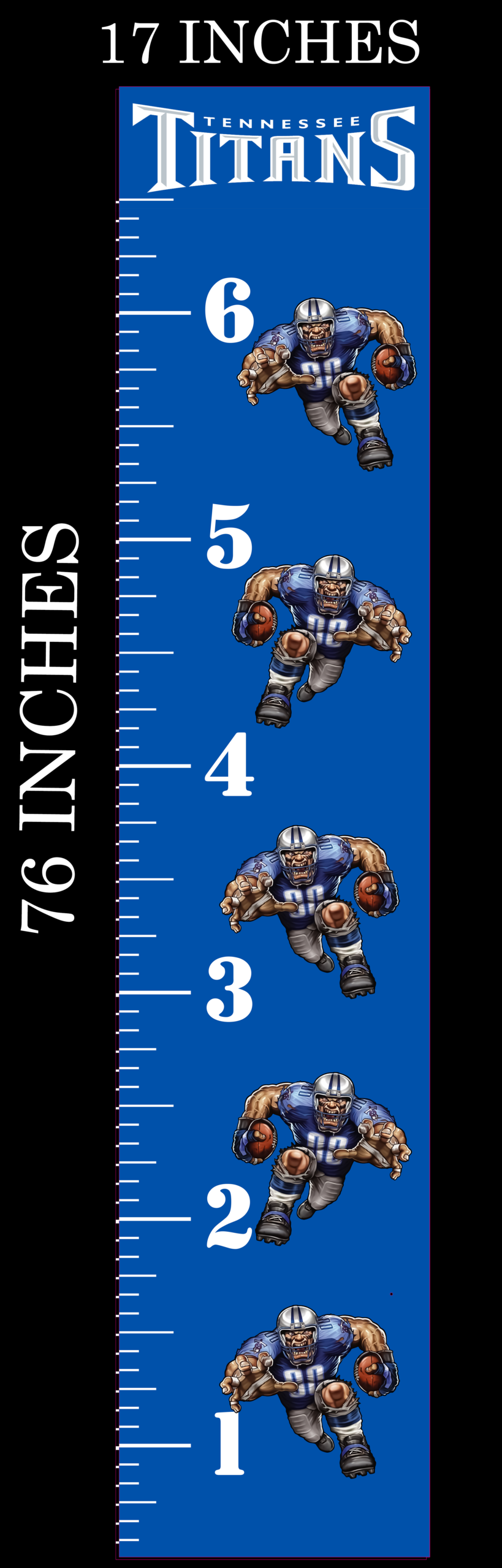 6FT Life Size Growth Chart Tennessee Titans