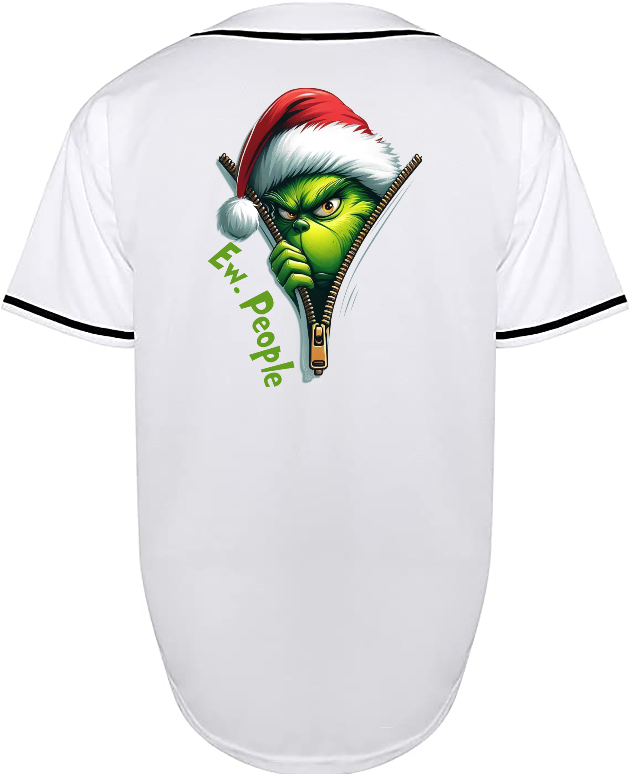 Custom Christmas Grinch Eww People Jersey