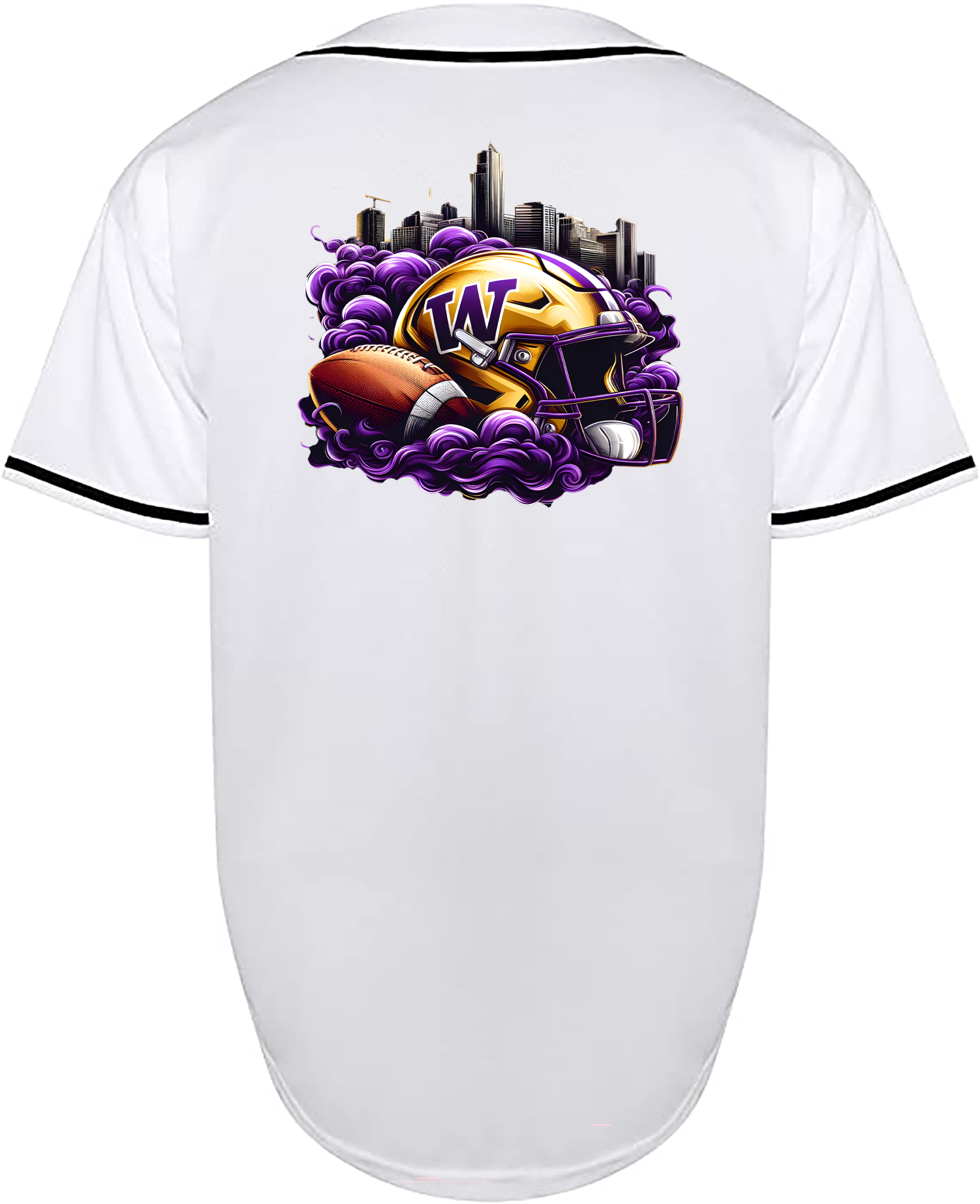 Custom Washington Huskies Helmet Jersey