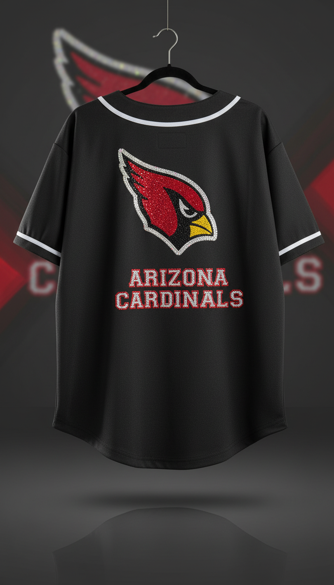 Blinged Out Arizona Cardinals Lips Jersey